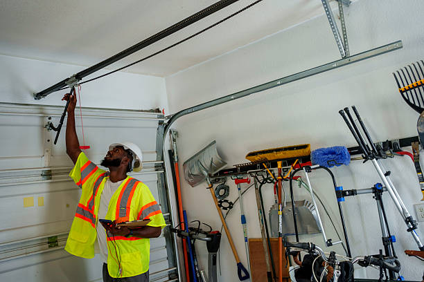 Professional Garage Door Panel Replacement technician working in Porter Heights, TX